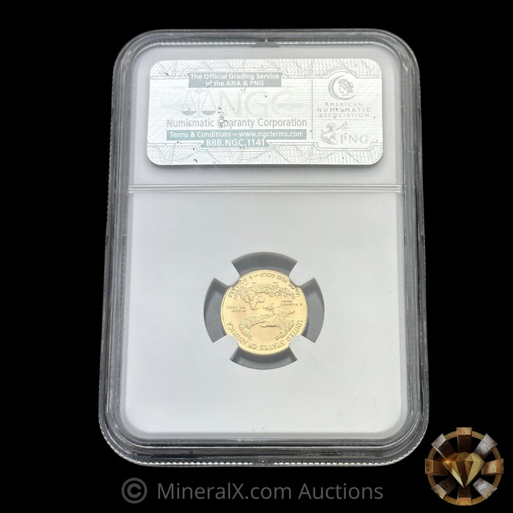 1/10th NGC MS70 2014 Gold $5 Eagle Early Release