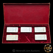 1968 W H Foster Inc Complete Vintage Silver Set with Red Velvet Box (15oz Total)