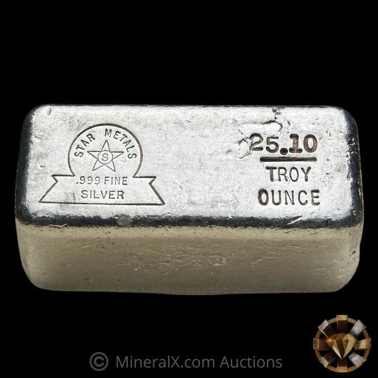 25.10oz Star Metals Vintage Poured Silver Bar