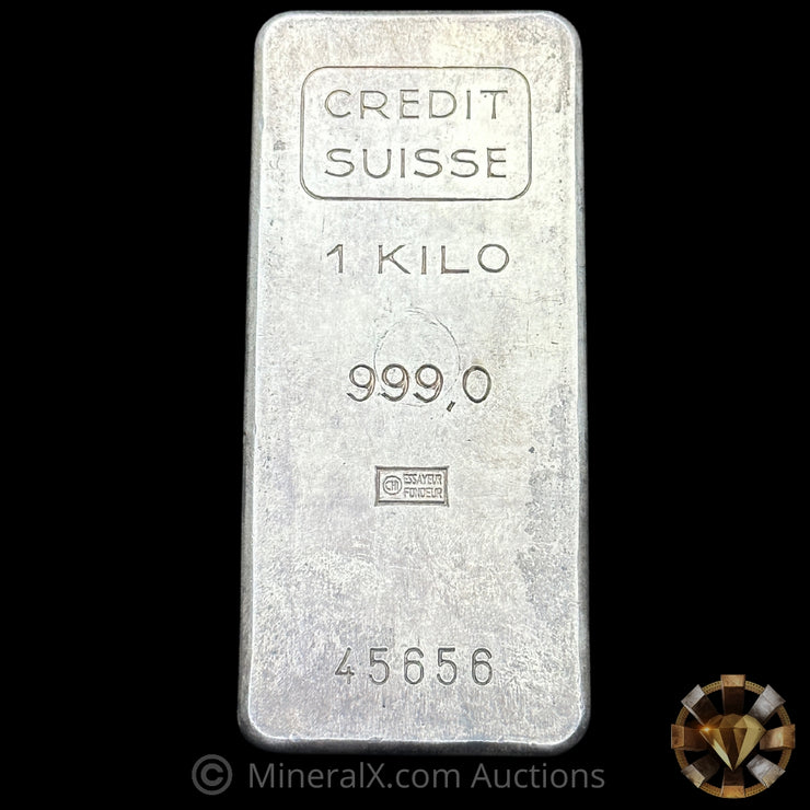 Kilo Credit Suisse Vintage Silver Bar