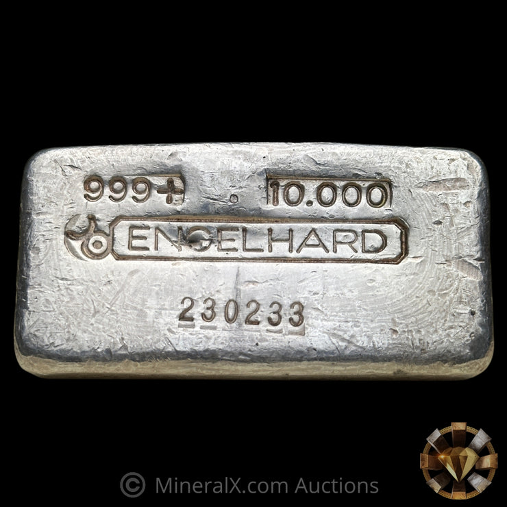 10oz Engelhard Bull Logo Vintage Poured Silver Bar