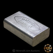 2oz Matthey Garrett Bisley Jubilee Vintage Extruded Silver Bar Mint With Original Branded Pouch
