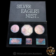 1969 Fosters Vintage Toned Silver Eagles Nest Set With Mint Original Box