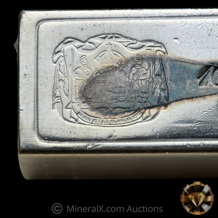 100oz 1974 Pacific Bullion Company Honolulu Hawaii Vintage Extruded Silver Bar In Original Factory Seal