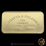 1oz Mocatta & Goldsmid LTD London Bullion Brokers Vintage Gold Bar