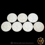 x7 1oz 1986 Engelhard Montana Treasure State Big Sky Country Vintage Silver Coins (7oz Total)