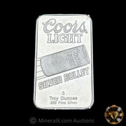 5oz Coors Light Silver Bullet Sunshine Mining Vintage Silver Bar
