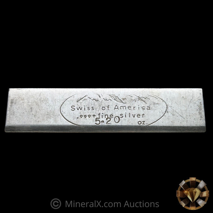 5.20oz Swiss Of America Vintage Extruded Silver Bar