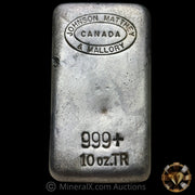 10oz Johnson Matthey & Mallory Canada JM & M Vintage Silver Bar