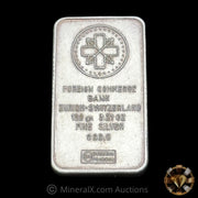 100g Foreign Commerce Bank Zurich Switzerland Vintage Silver Bar