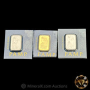 2g PAMP Platinum & 1g PAMP Gold Lady Fortuna Bars