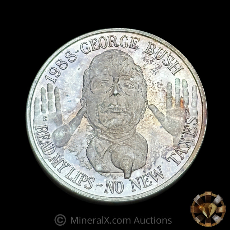 1oz 1988 George Bush Read My Lips Vintage Silver Coin