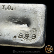 24.93oz Aqua Mining CO INC Capital Metals Baltimore MD Overstamp Error Vintage Poured Silver Bar