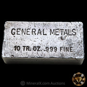 10oz General Metals Vintage Poured Silver Bar