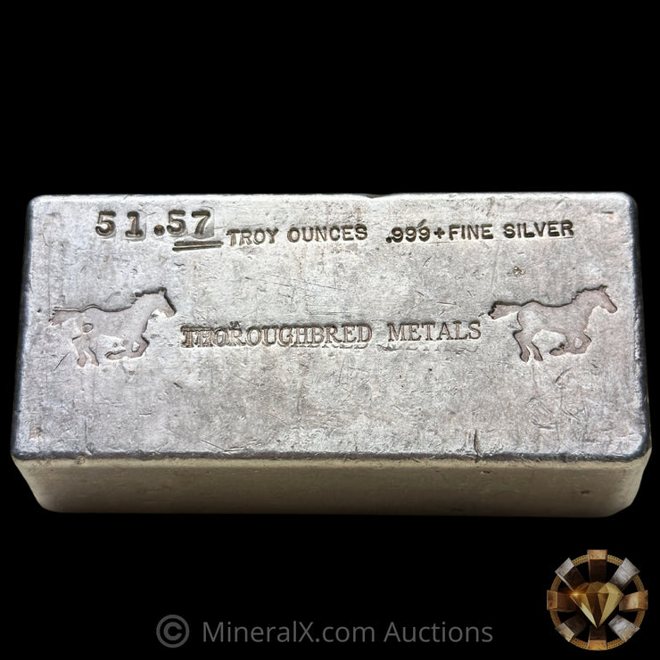 51.57oz Thoroughbred Metals Vintage Poured Silver Bar
