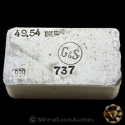 49.54oz G&S Vintage Poured Silver Bar