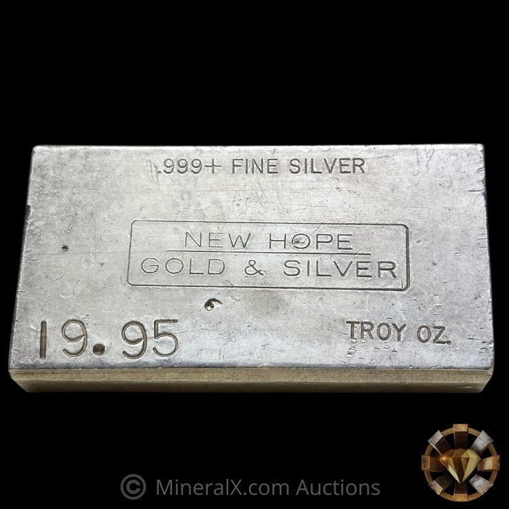 19.95oz New Hope Gold & Silver Vintage Poured Silver Bar