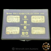 1969 Engelhard London Hallmark Collection Complete Vintage Silver Bar Set