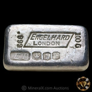 100g Engelhard London (Double Strike Error on “.999”) Vintage Poured Silver Bar