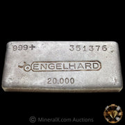 20oz Engelhard Linen Back Vintage Poured Silver Bar