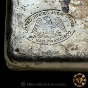 102.96oz Authentic United States Assay Office At San Francisco Vintage Poured Silver Bar