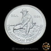 x25 1984 1oz Engelhard Prospector Vintage Silver Coins in Original Tube
