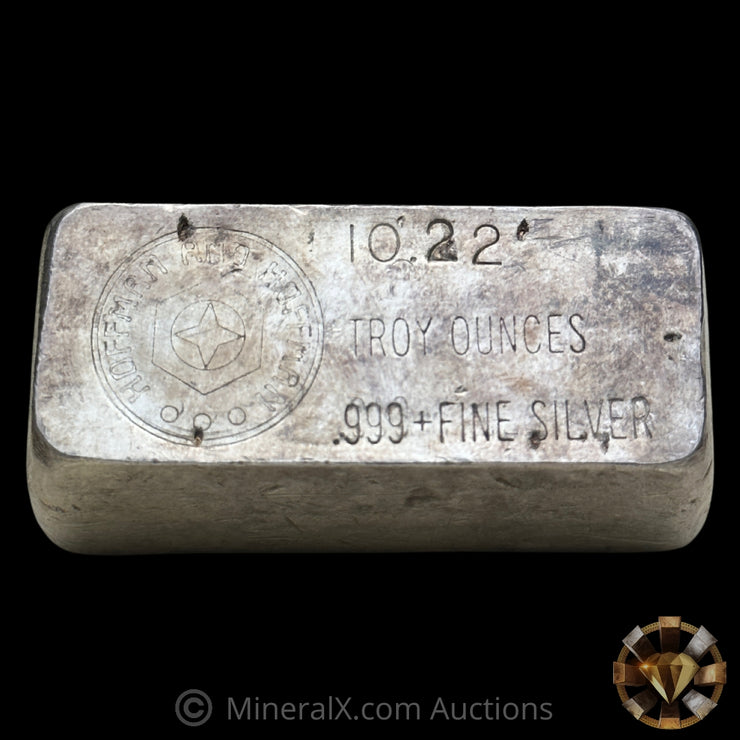 10.22oz Hoffman And Hoffman Vintage Poured Silver Bar