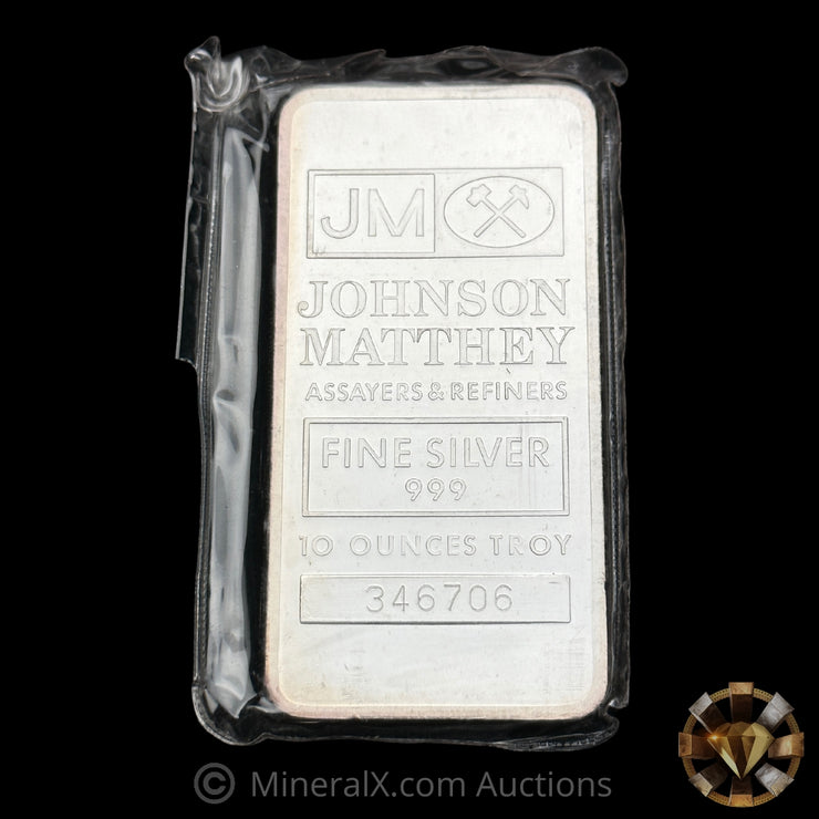 10oz Johnson Matthey JM Vintage Silver Bar