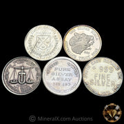 x5 1oz Vintage Silver Coin Lot (5oz Total)