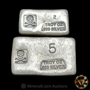 7oz Lot of Modern Poured Silver Bars