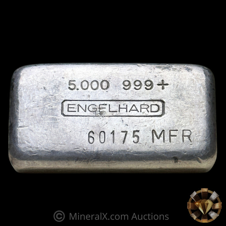 5oz Engelhard MFR Vintage Poured Silver Bar