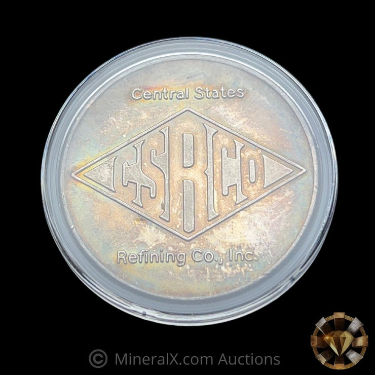 CSRCO Central States Refining Co Inc 1oz Vintage Silver Trade Unit Coin