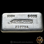 5oz Engelhard ScribbleBack Variety Bull Logo Vintage Poured Silver Bar