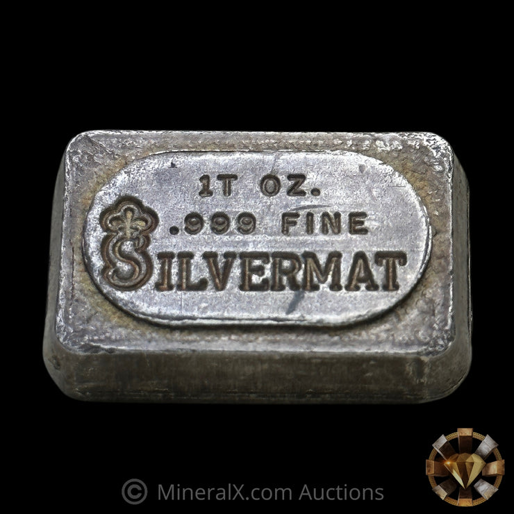 1oz Silvermat  Vintage Poured Silver Bar