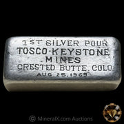 5oz 1969 Tosco Keystone Mines "1st Silver Pour" Crested Butte Colorado