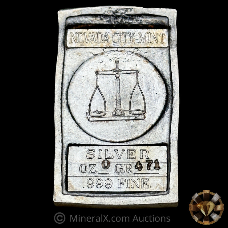 1oz 1976 Nevada City Mint "One Of One Thousand" Vintage Poured Silver Bar