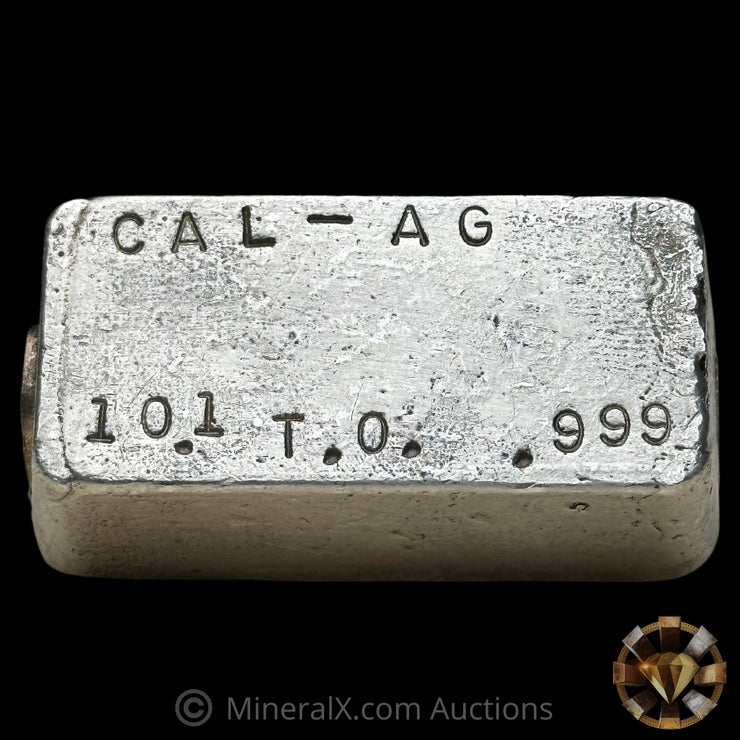 10.1oz CAL - AG Vintage Poured Silver Bar