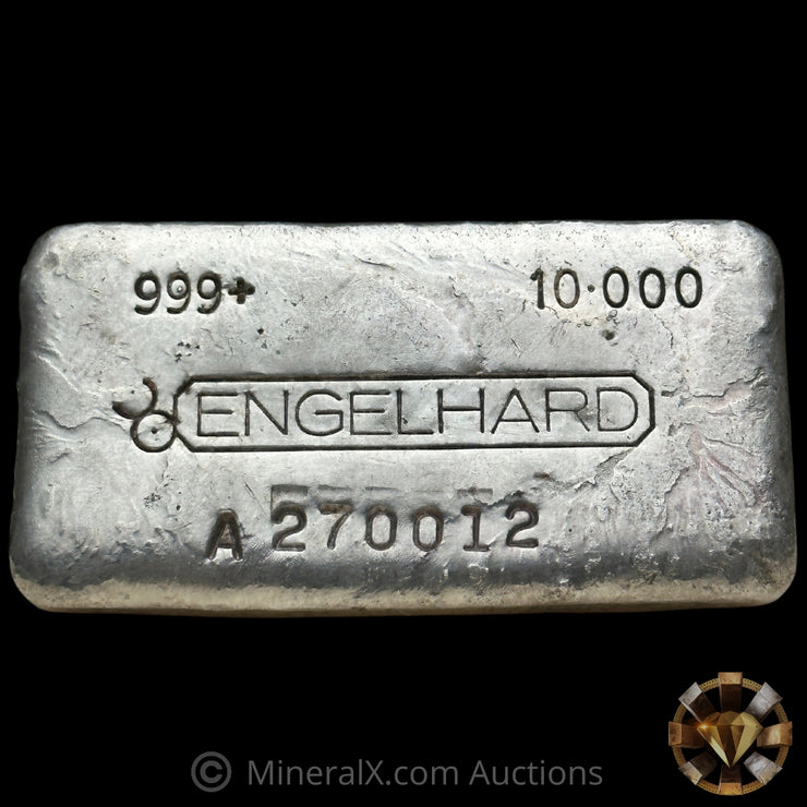 10oz Engelhard Rare A Prefix Vintage Poured Silver Bar