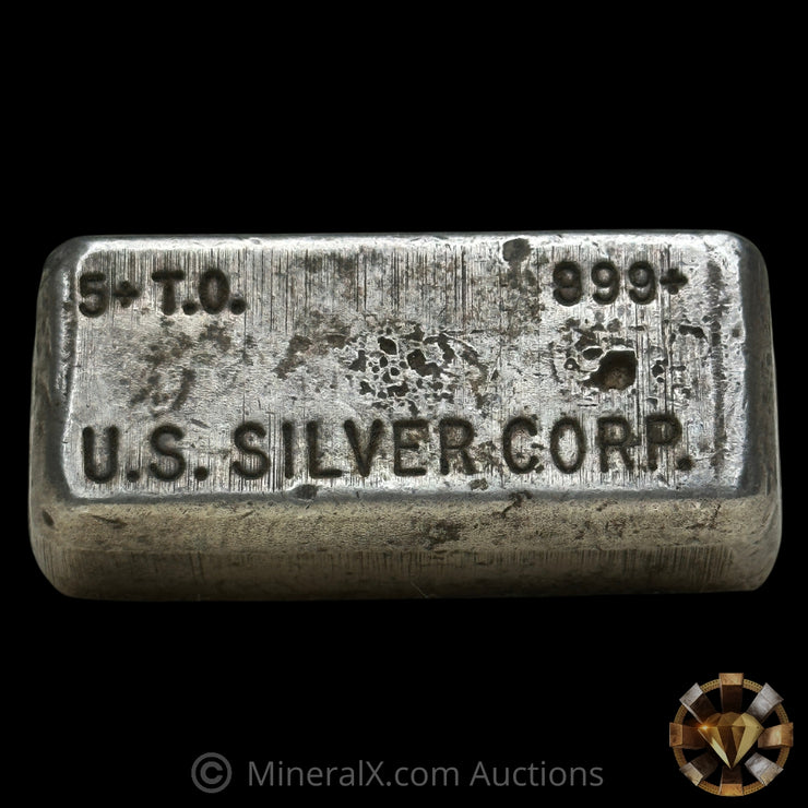 5oz US Silver Corp Vintage Poured Silver Bar