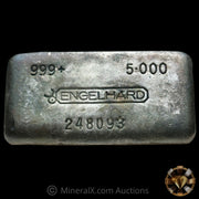 5oz Engelhard Bull Logo Vintage Poured Silver Bar