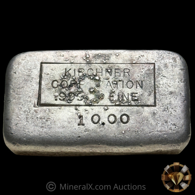 10oz Kirchner Corporation Vintage Poured Silver Bar