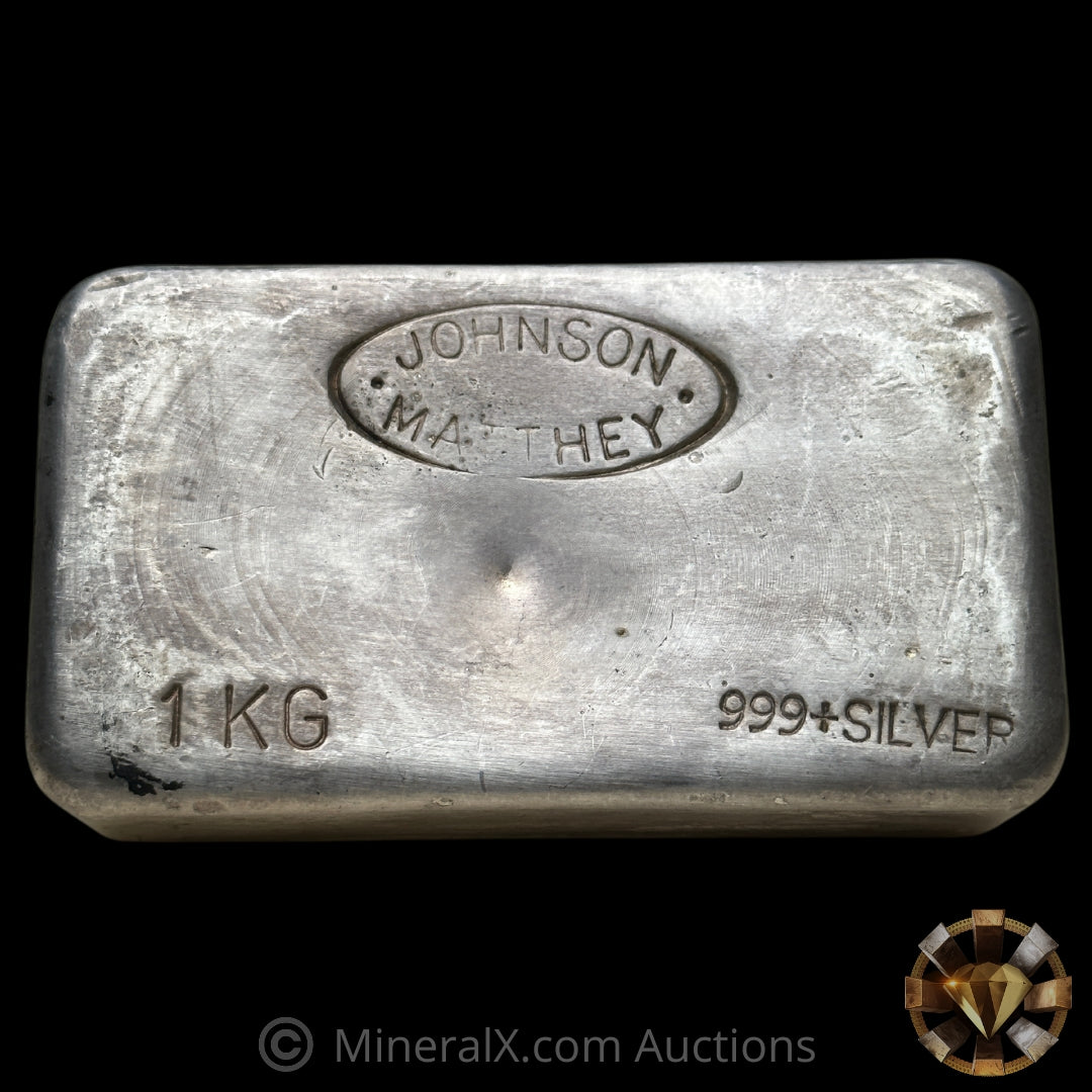 Kilo 1kg Johnson Matthey JM Australia Vintage Poured Silver