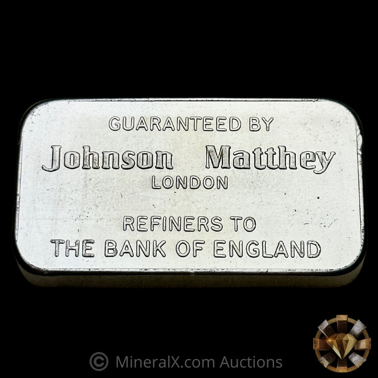 100g Johnson Matthey London Vintage Silver Bar