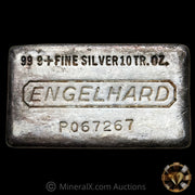 10oz Engelhard Waffle Back Vintage Poured Silver Bar