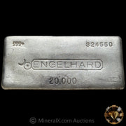20oz Engelhard Linen Back Vintage Poured Silver Bar