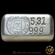 5.31oz Yellow Daisy Refining Co Vintage Poured Silver Bar