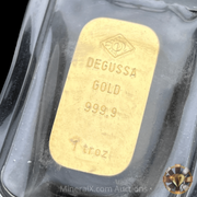 Degussa 1 oz Vintage Gold Vault Style Bar Still in Original Factory Seal