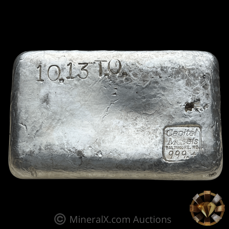 Capital Metals Baltimore MD 10.13oz Vintage Poured Silver Bar