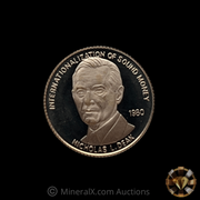 x1 1980 Proof Nicholas L. Deak “Denationalization of Sound Money” Gold Standard Corporation 1/20oz Fractional Vintage Gold Coin