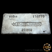 Vintage Engelhard 20oz Vintage Poured Silver Bar